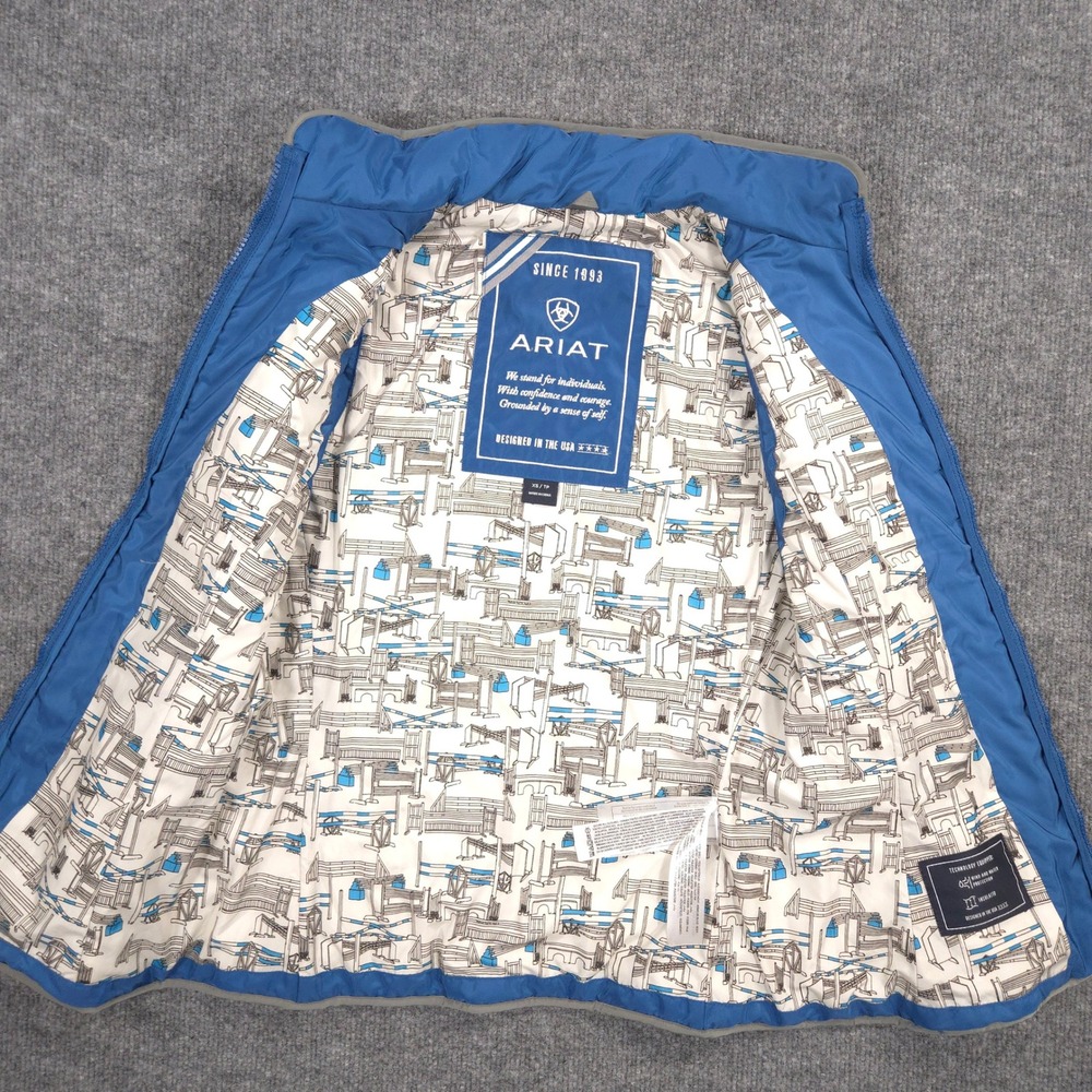 Ariat Ashley Vest Womens XS Blue Quilted Insulated Lined Equestrian Outdoor - Picture 6 of 13